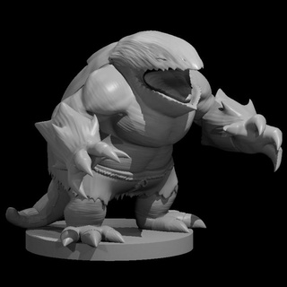 werebulette miguel zavala Tabletop Characters & Creatures Fantasy Universe werewolf bulette lycanthrope 3d print model - Mito3D