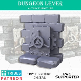 dungeon lever tiny furniture Tabletop 3D Printable Terrain Sci-Fi terrain miniatures roleplaying tabletop d&d pathfinder 3d print model - Mito3D