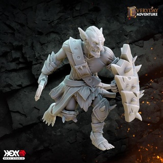 goblin warrior hexy studio Tabletop Characters & Creatures Fantasy Universe dragons dungeons monster dnd 32mm 5e instant greenskin encounters goblinoid 3d print model - Mito3D