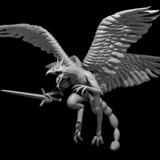 Pazuzu iblis Kral hava Miguel Zavala masaüstü karakterler yaratıklar fantezi Evren 3d print model - Mito3D