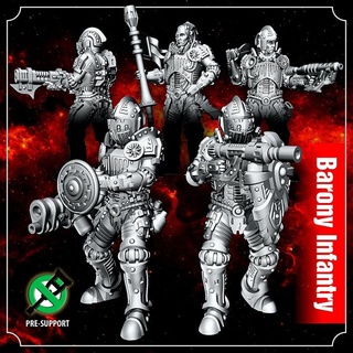 space troopers barony van Tabletop Characters & Creatures Sci-Fi Universe miniatures sci-fi trooper 3dprint boardgames tabletop spacecraft board games stellar ti4 spacetroopers 3d print model - Mito3D