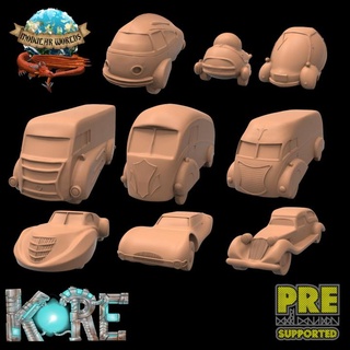 15mm cars future past x 9 modular worlds Tabletop Characters & Creatures Sci-Fi Universe Vehicles Machines modern retro sci-fi terrain vehicle war world ww2 post scifi scatter 1920 3d print model - Mito3D