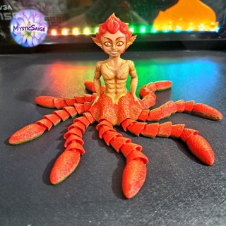 melek mertopus mistik oyuncaklar oyunlar hayran Sanat aksiyon rakamlar yaratık fantezi adam efsanevi oyuncak karakter esnek ahtapot mafsallı eklemli bağlantı dokunaçlar kıpır mermer merfolk Cecaelia 3d print model - Mito3D