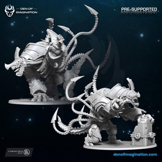 chaos steelhound den imagination Tabletop Characters & Creatures Sci-Fi Universe demon engine daemon maulerfiend 3d print model - Mito3D