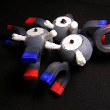 magnemite magneton pokemon magnet model fan art magnets 3d print model - Mito3D