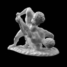 wrestlers combat scan greek man mythology roman 3dprint nude naked 3dscan scupture wrestler 3d print model - Mito3D