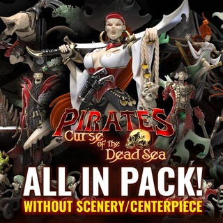 pirates curse dead sea pack without scenery centerpiece heroes infinite epic fantasy mini model ocean pirate rpg ship miniature boardgame base role tabletop wargame dungeon d&d warriors sharks pathfinder heroines skeletons ragingheroes 3d print model - Mito3D