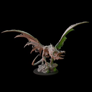 resurrected dragon without rider fantasy cult miniatures Tabletop Characters & Creatures Fantasy Universe 3d stl undead vampire wargaming 3dprinting tabletop zombies anycubic frostgrave paintingminiatures elegoomars darkfantasy paintingwarhammer fantasycultminiatures printminiatures warhammerworld deadwalkers 3d print model - Mito3D