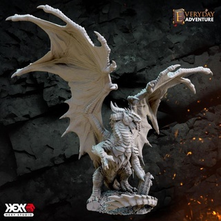 red dragon hexy studio Tabletop Characters & Creatures Fantasy Universe creature dragons dungeons epic monster dnd 32mm 5e instant encounters 3d print model - Mito3D