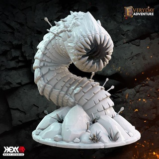 purple worm hexy studio  Tabletop Tabletop Characters & Creatures Fantasy Universe Tabletop Tabletop Characters & Creatures epic monster rpg dungeonsanddragons 32mm 5e wyrmling instantencounters  3d print model - Mito3D