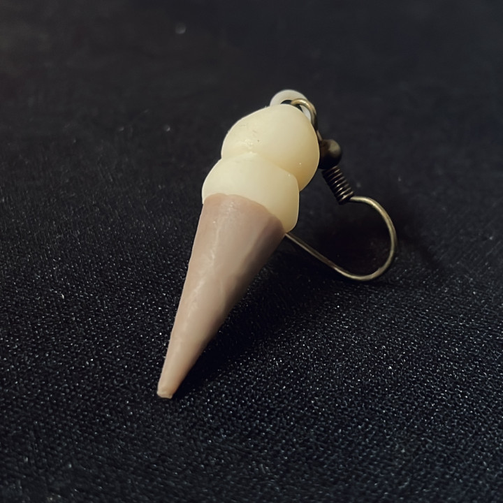 ice cream cone charm gary Jewellery food household miniature jewelry 3D print model - Mito3D