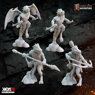 kobold set hexy studio Tabletop Characters & Creatures Fantasy Universe monster rpg dnd 32mm dungeons dragons 5e draconid instant encounters 3d print model - Mito3D
