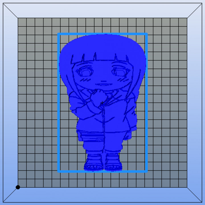 3d druckbar bas relief hinata hyuga chibi naruto bois by motorhaube sebastien ventilator kunst anime manga ninja sensei 3D print model - Mito3D