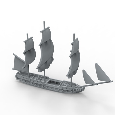 3d printable medea 1797 hms imperiouse by saturnalia studios tabletop characters & creatures historical universe vehicles machines ship frigate naval of royal spanish navy 3d print model - Mito3D