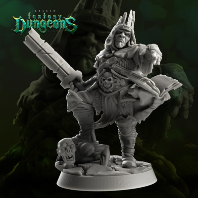 3d printable necromancer boss by kraken studios tabletop characters & creatures fantasy universe dungeon negromancer 3d print model - Mito3D