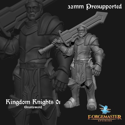 3d printable kingdom knights 01 greatsword by forgemaster studios fighter knight sword warrior paladin dnd 32mm forgemasterstudios 3d print model - Mito3D