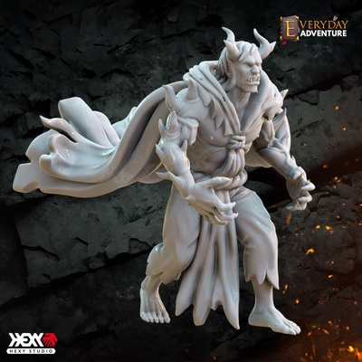 3d printable oni by hexy studio tabletop characters & creatures fantasy universe giant monster dnd 32mm dungeons dragons 5e instant encounters 3d print model - Mito3D