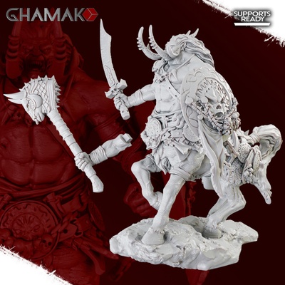 3d printable doom centaur by ghamak tabletop characters & creatures fantasy universe 40k beast war warhammer hammer ogre chaos 40 persian 40000 sigmar wh aos 3d print model - Mito3D