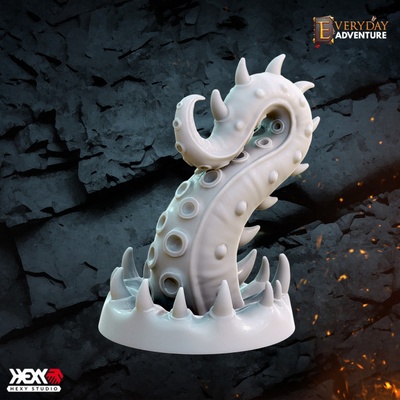 3d printable tentacle by hexy studio tabletop characters & creatures fantasy universe kraken monster dnd 32mm 5e 3d print model - Mito3D