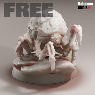 3d printable free alien bug by oshounaminis tabletop characters & creatures sci-fi universe insect monster figures miniature scifi minis wargame crustacean 28mm dnd hive 32mm 40000 sci fi xenos creatrure 3d print model - Mito3D