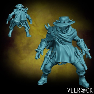 3d imprimible masculino generosidad cazador pícaro pistolas presupuesto by velrock arte miniaturas mesa caracteres criaturas fantasía universo d dnd 3d print model - Mito3D