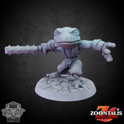 3d printable frog monk presupported included by dice heads tabletop characters & creatures fantasy universe 3d print model - Mito3D