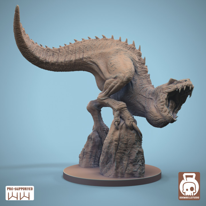 3d printable gallosaurus screamer by doombellstudio tabletop characters & creatures fantasy universe 3D print model - Mito3D