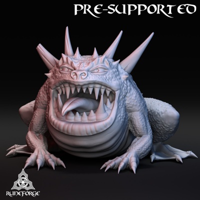 3d printable bog frog by runeforge studios tabletop characters & creatures fantasy universe 3d print model - Mito3D