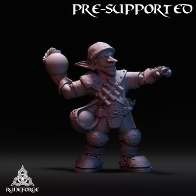 3d imprimível goblin bombear chucker by forja runa estúdios tampo mesa personagens criaturas fantasia universo 3d print model - Mito3D