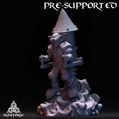 3d imprimível goblin foguete cavaleiro by forja runa estúdios tampo mesa personagens criaturas fantasia universo 3d print model - Mito3D