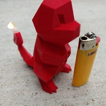 charmander llamas cola vela fan art pokemon 3d print model - Mito3D