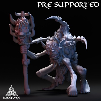 3d imprimível caverna goblin chefe by forja runa estúdios tampo mesa personagens criaturas fantasia universo 3d print model - Mito3D