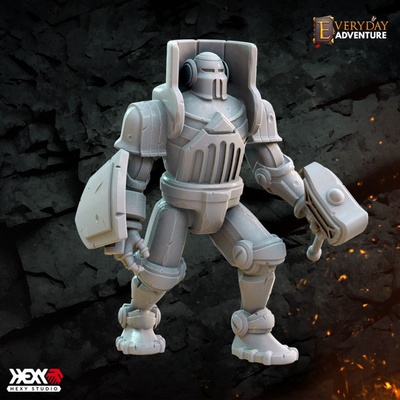 3d printable iron golem by hexy studio tabletop characters & creatures sci-fi universe vehicles machines 3d print model - Mito3D