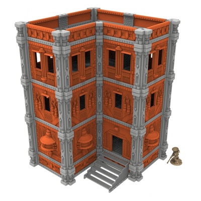 3d printable modular building industrial sample by tales of damocles tabletop terrain fantasy 3d print model - Mito3D