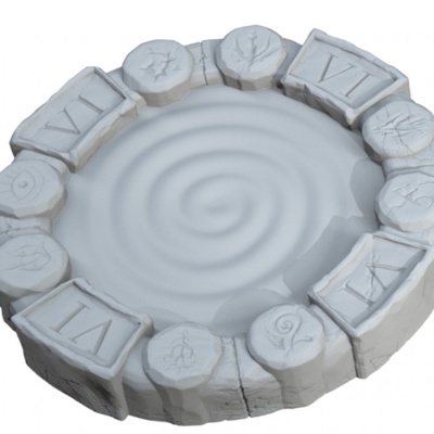 3d printable fantasy football number vi dungeon portal by moonshine miniatures tabletop terrain 3d print model - Mito3D