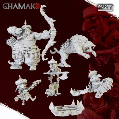 3d printable ogre evilbite hunterpack by ghamak tabletop characters & creatures fantasy universe 3d print model - Mito3D
