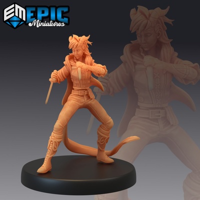 3d printable tiefling seafarer dagger human devil hybrid evil lord ruthless trickster by epic-miniatures 3d print model - Mito3D