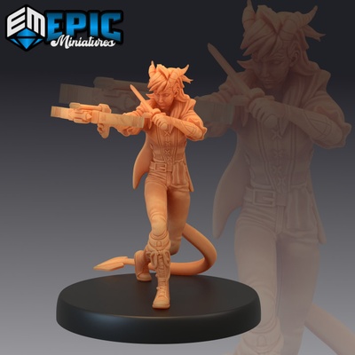 3d printable tiefling seafarer crossbow human devil hybrid evil lord ruthless trickster by epic-miniatures 3d print model - Mito3D