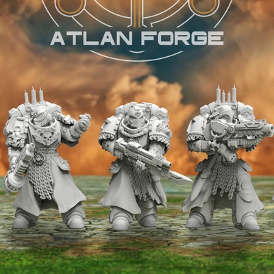 3d stampabile cavalieri templare sergenti by atlan fucina tavolo personaggi creature sci fi universo 3d print model - Mito3D