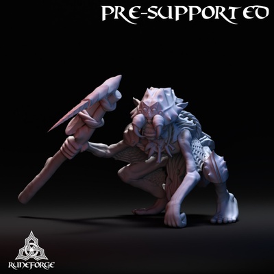 3d printable cave goblin - shaman by runeforge studios tabletop characters & creatures fantasy universe 3d print model - Mito3D