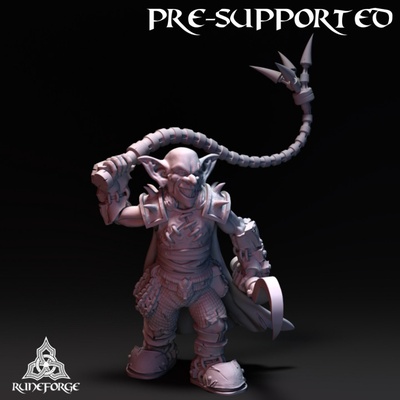 3d printable classic goblin - boar master by runeforge studios tabletop characters & creatures fantasy universe 3d print model - Mito3D