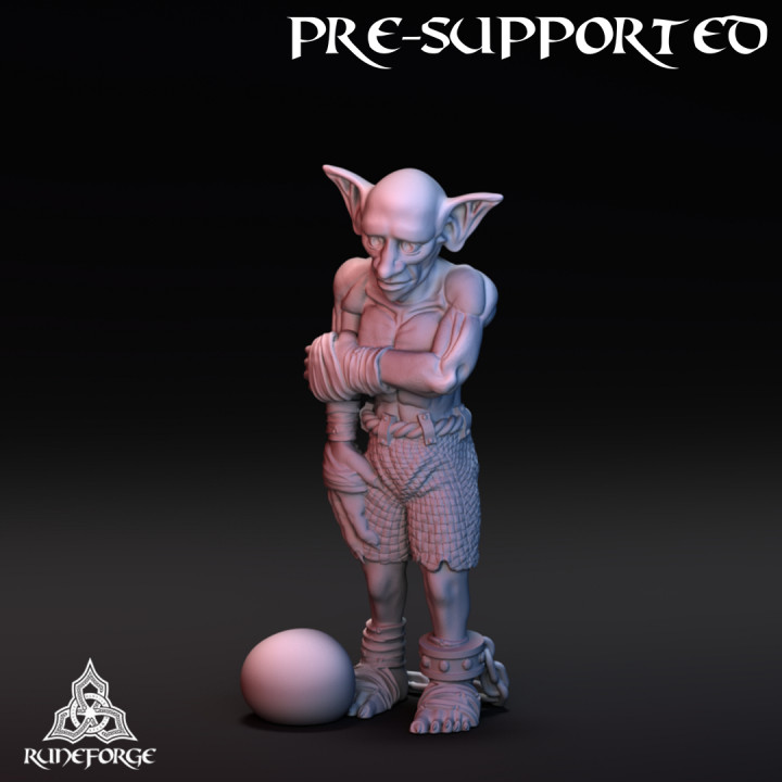 3d imprimible clásico duende prisionero by runeforge estudios mesa caracteres criaturas fantasía universo 3D print model - Mito3D