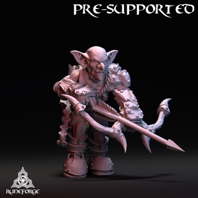 3d printable classic goblin - sneaking archer by runeforge studios tabletop characters & creatures fantasy universe 3d print model - Mito3D
