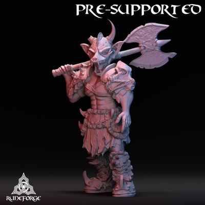 3d imprimível floresta goblin chefe by forja runa estúdios tampo mesa personagens criaturas fantasia universo 3d print model - Mito3D