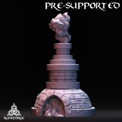 3d printable blacksmith scenery - forge by runeforge studios tabletop terrain fantasy 3d print model - Mito3D