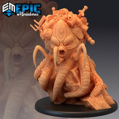 3d printable morkoth rock wraiths of deep evil aquatic predator giant kraken water encounter by epic-miniatures 3d print model - Mito3D