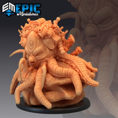 3d printable morkoth coral wraiths of deep evil aquatic predator giant kraken water encounter by epic-miniatures 3d print model - Mito3D