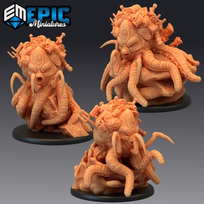 3d imprimível mariposa conjunto fantasmas of profundo aquático predador gigante kraken água encontro by epic miniatures 3d print model - Mito3D