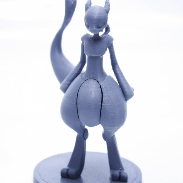 mewtwo figure fan art 3D print model - Mito3D