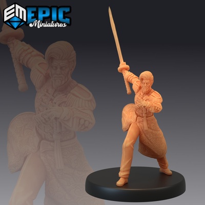 3d imprimable marin amiral attaquer mer guerrier océan l'eau chasseur humain capitaine by epic miniatures 3d print model - Mito3D